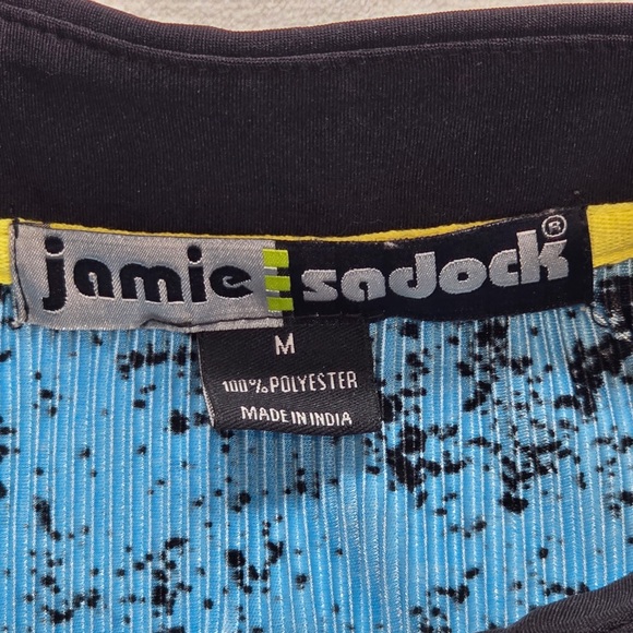 Jamie Sadock Sleeveless Golf Top Quarter Zip Blue Black Women’s Medium - Picture 3 of 8